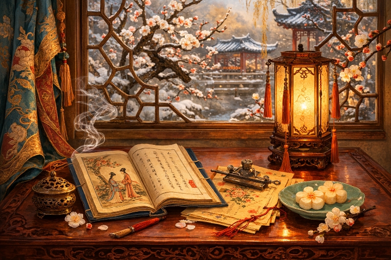 一灯如豆,熏香袅袅。方寸之间,尽藏大观园外的烟火人间。 一灯如豆,熏香袅袅。方寸之间,尽藏大观园外的烟火人间。