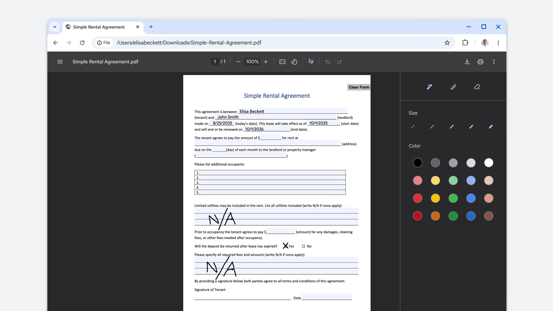 在您的 PDF 文件中添加签名和注释
